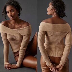 EUC Anthropologie off shoulder sweater size S